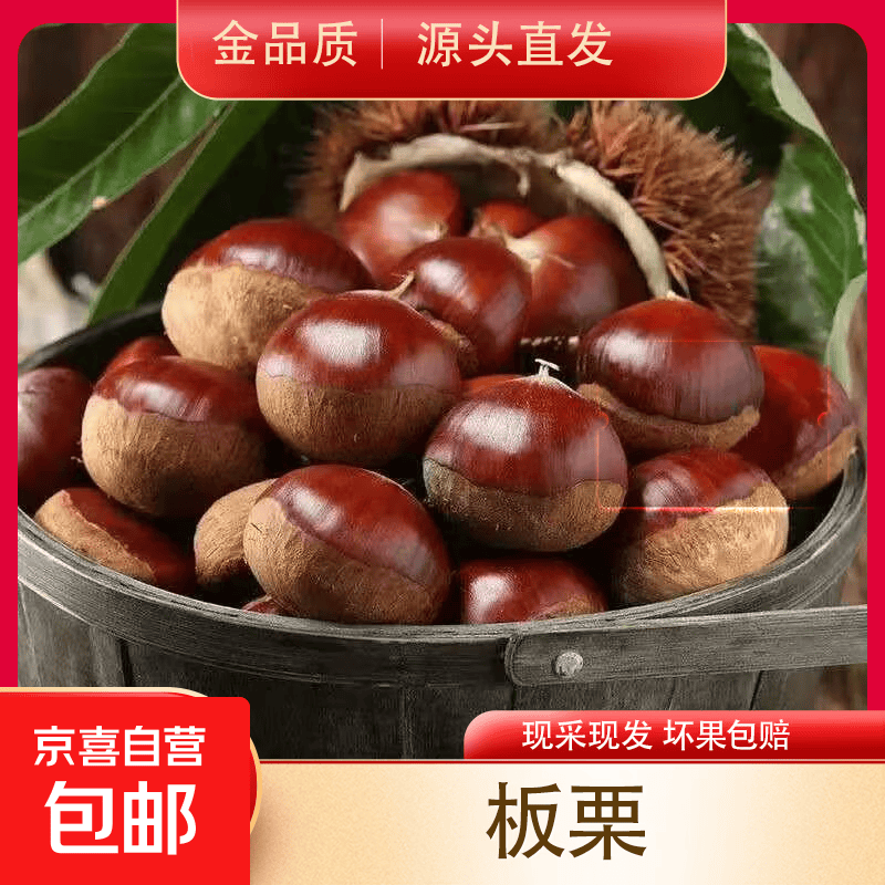 【东东买菜】26年高山新鲜板栗红皮板栗香甜软糯煲汤蔬菜生鲜 试吃款送栗爪 1斤 净重