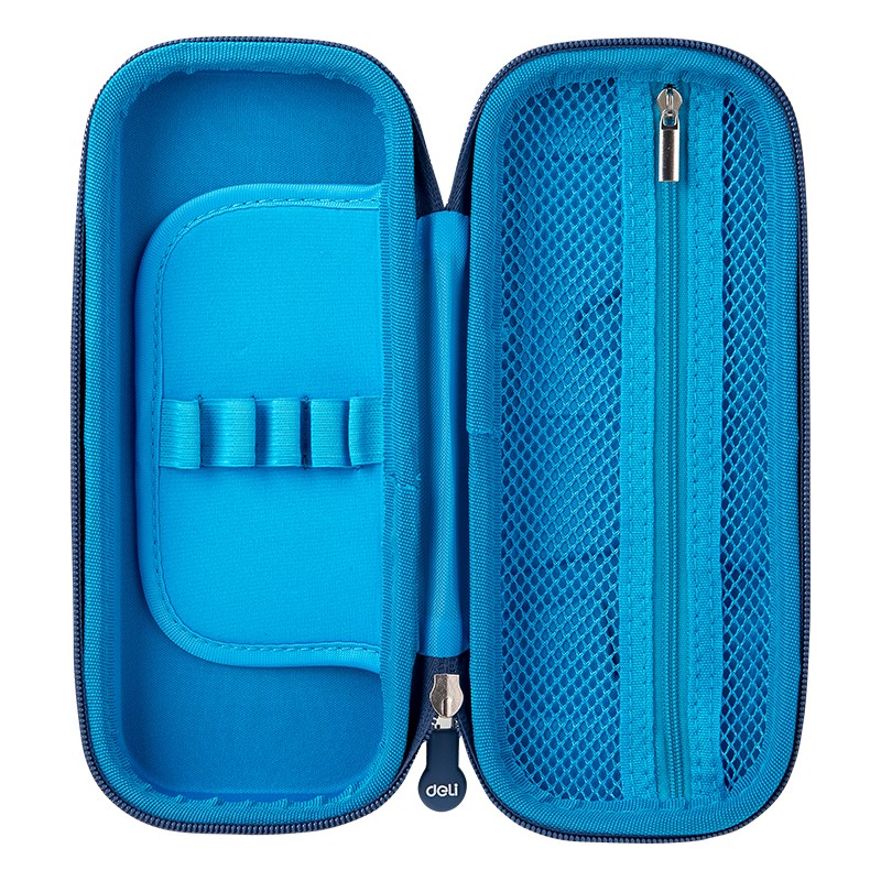 得力(deli)笔袋文具盒铅笔盒 学生文具用品 66854机器人(蓝色)