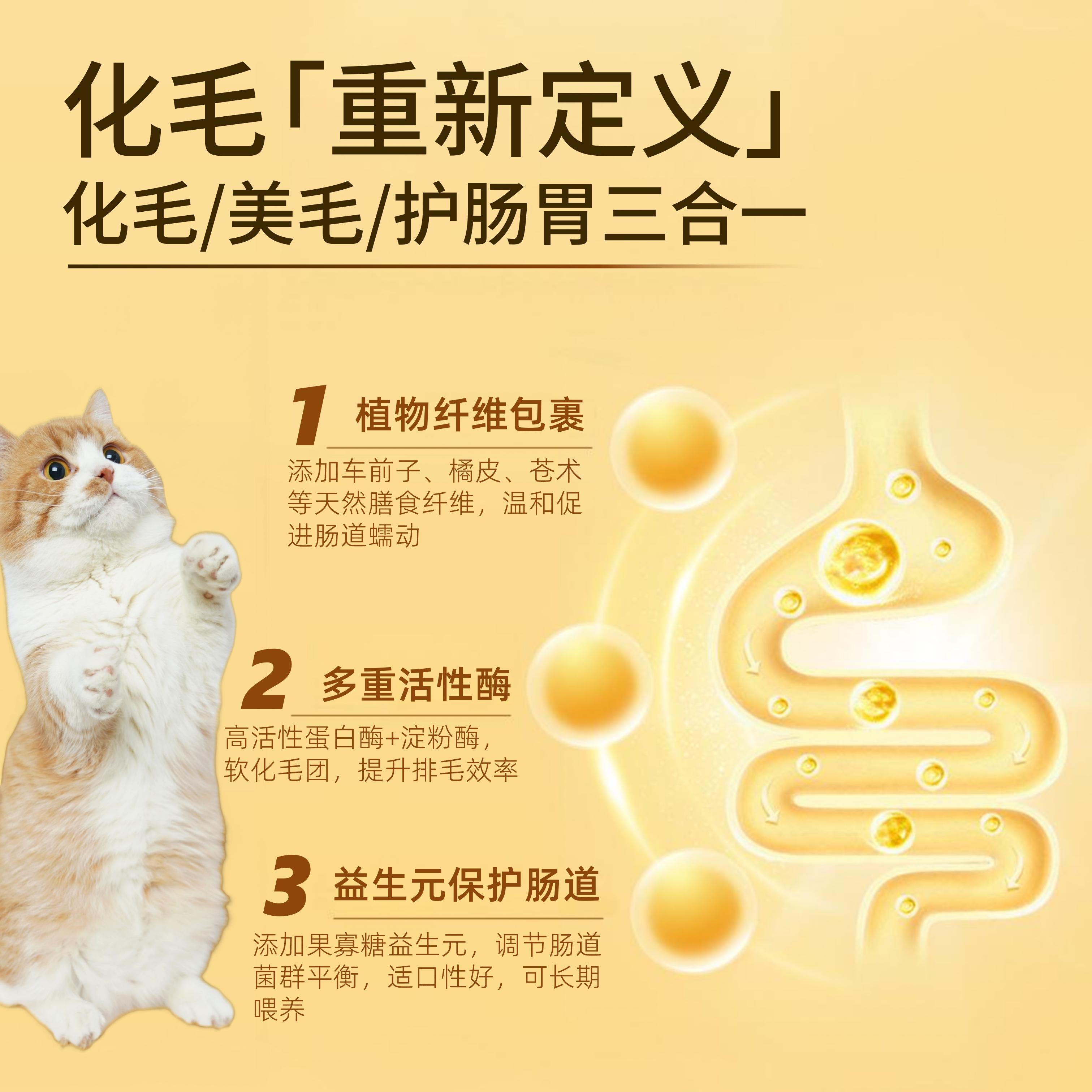 朴乐氏猫用化毛球片温和分解排毛球皮肤毛发科学营养补充剂 猫用化毛球片 100片*1瓶 【尝鲜装】