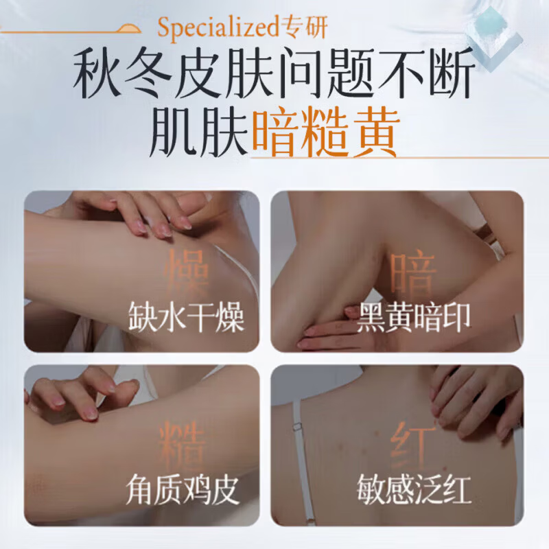 后唐印记烟酰胺身体乳美白保湿温和去鸡皮滋润白皙肌肤敏肌可用 5瓶装 买三赠二【钜惠装】 【官方直售 品质保障】