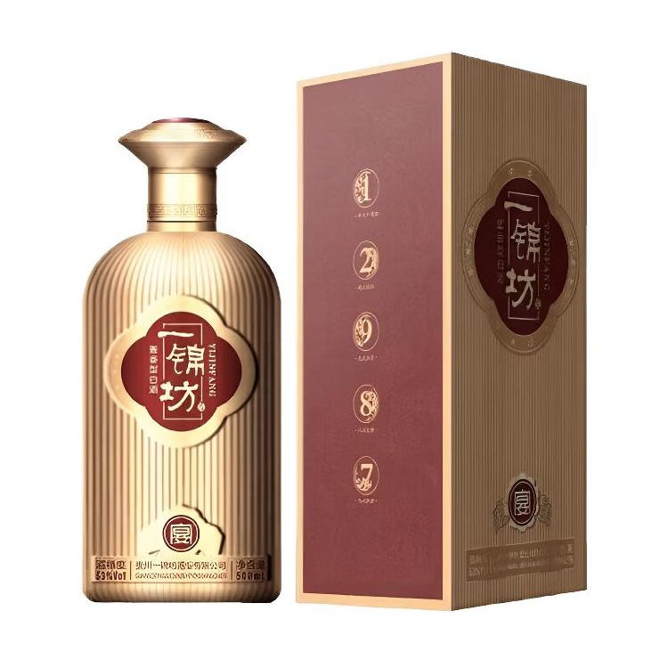 一锦坊酱香坤沙酒 53度 500ml 口粮酒 纯粮食酒 宴酒礼盒装 500%vol 500mL 6盒
