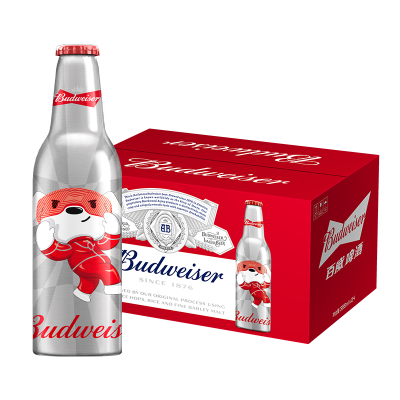 Budweiser 百威 JOY联名款 DJ JOY电音瓶 啤酒 355ml*24瓶