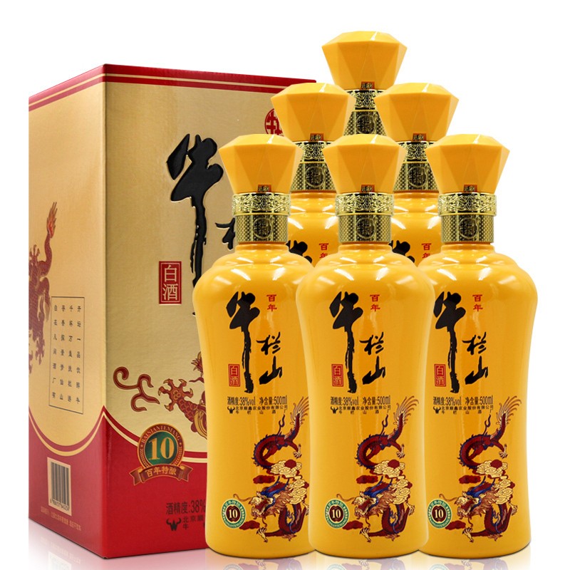 牛栏山(niulanshan) 白酒 二锅头 特酿10 38度 浓香型 礼盒 500ml *6
