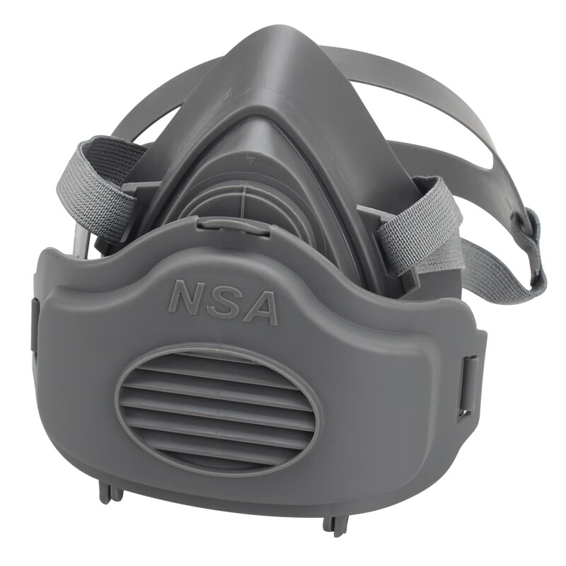 耐斯安防尘口罩面具透气防工业粉尘装修打磨灰粉可清洗易呼吸防护面罩男 200防尘面具1套（含50片棉）