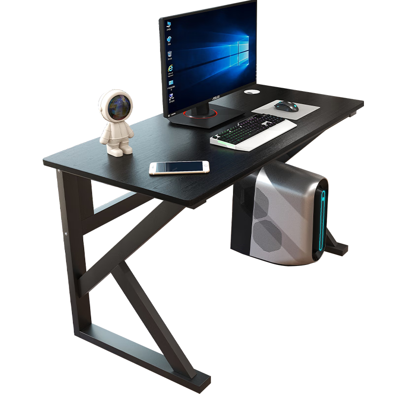 雅美乐电脑桌台式加粗加厚书桌学习桌办公家用简易电竞游戏桌 80*50CM 99.9元
