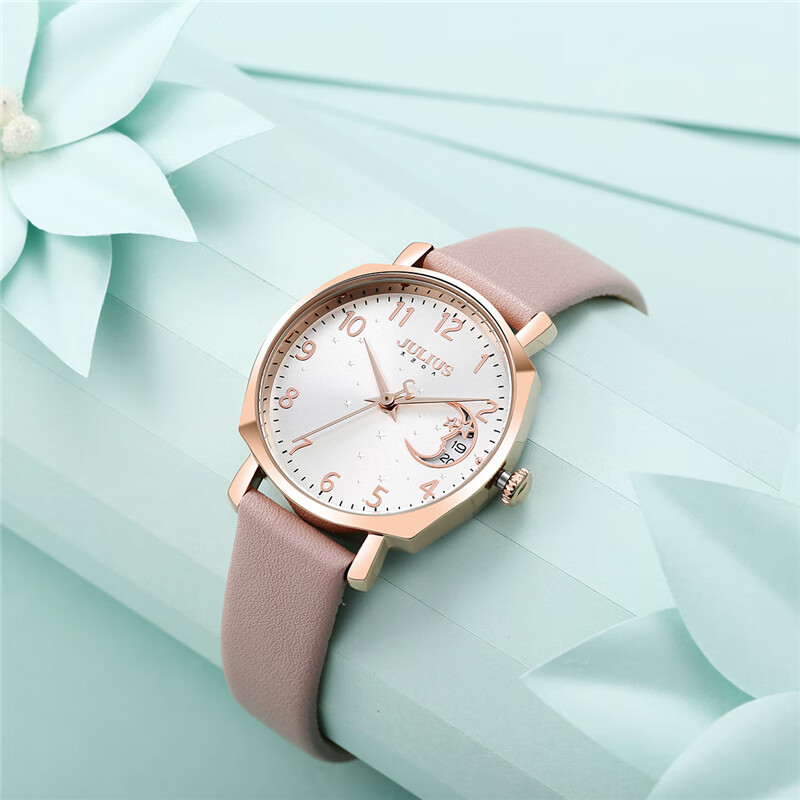 原价￥139现价￥124聚利时julius手表女时尚潮流韩版日历休闲皮带学生