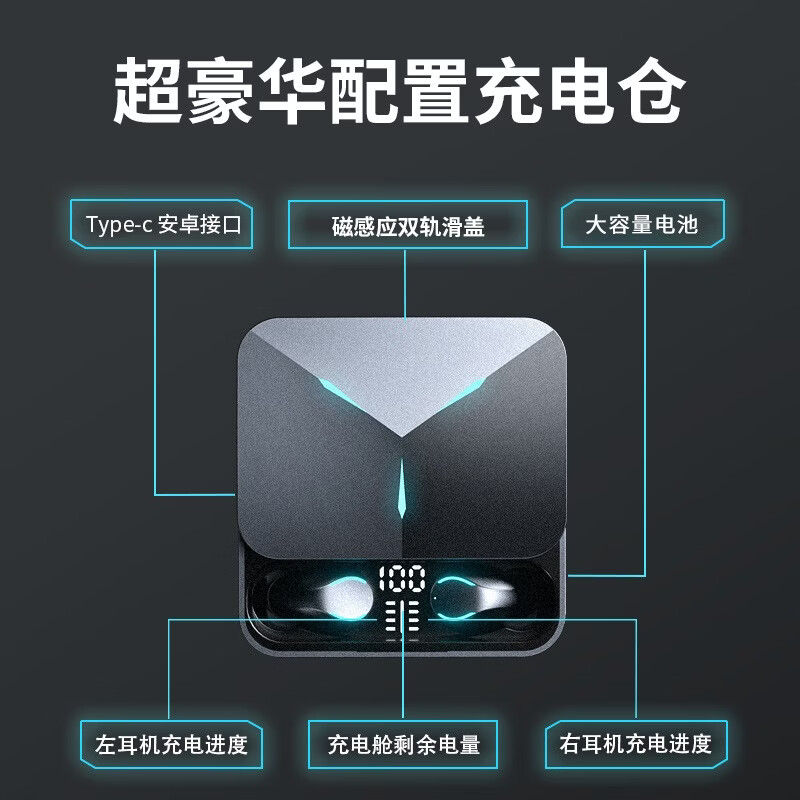 泛歌TG01真无线蓝牙耳机超长续航低延迟2025新款电竞游戏降噪运动电脑入耳式听声辨位通用 冰蓝色SE版【7小时超长续航】