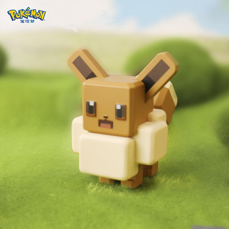 虎敖正版宝可梦大探险系列摆件 卡通像素摆件 伊布