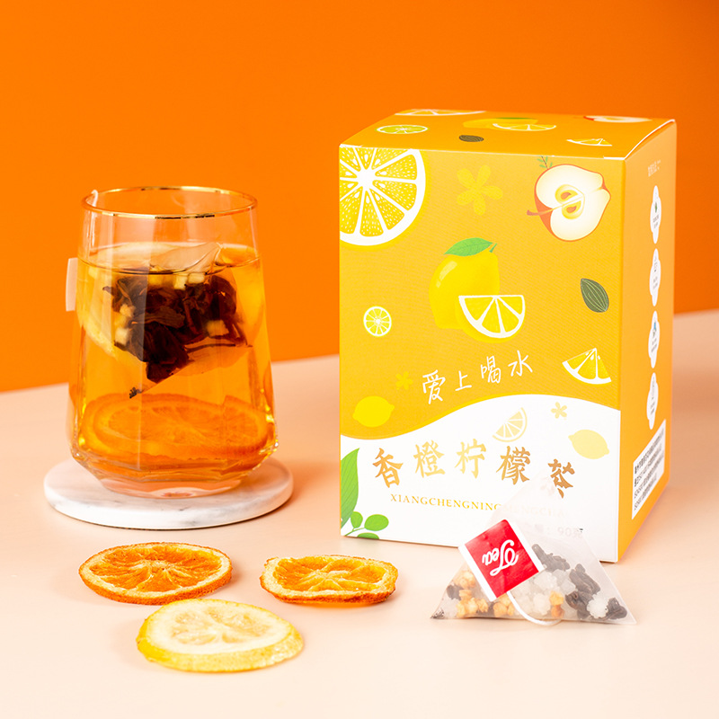 雅丽百花缘香橙柠檬茶蜂蜜柠檬片水果茶组合 夏季网红花果茶清爽饮品
