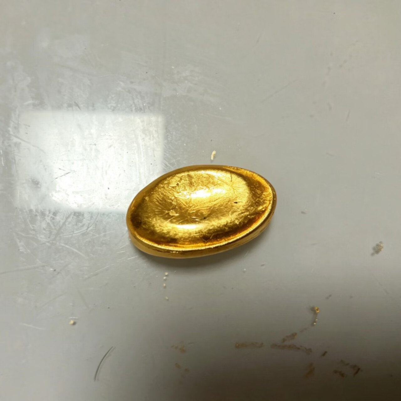 铜合金元宝工艺品 中式复古桌面摆件 客厅玄关家居装饰送礼 五个元宝 55克左右*5