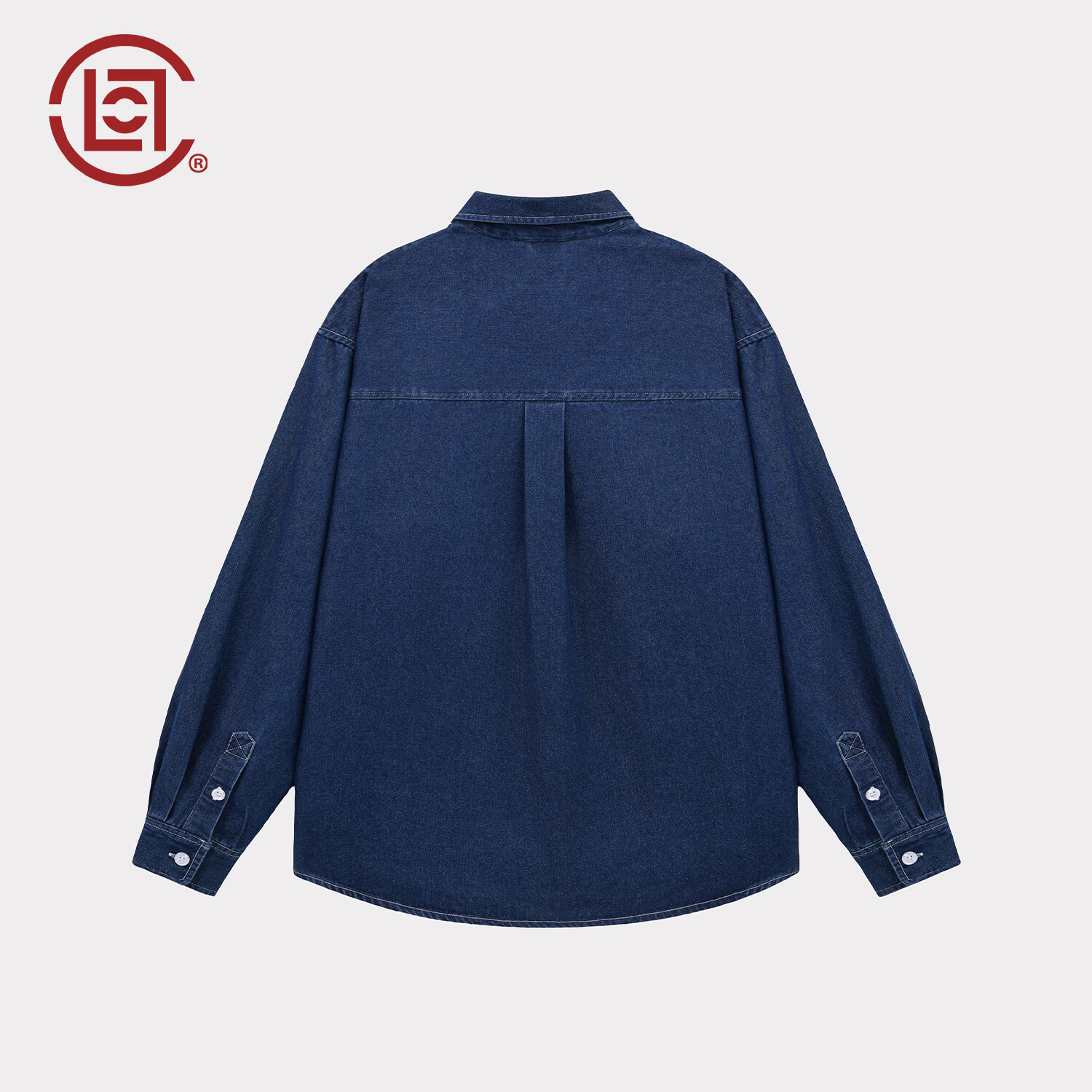 CLOTTEE by CLOT陈冠希潮牌复古工装衬衫男秋季新款休闲百搭长袖上衣 蓝色 2XL