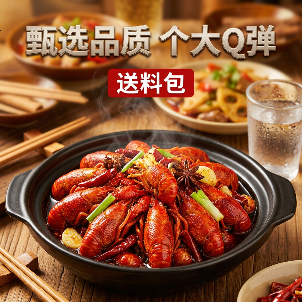 特级大号2026头茬龙虾尾带黄鲜活去头5-6cm特级薄冰衣龙虾尾 400g/包 到手5包【5-6厘米特级虾尾】送料包