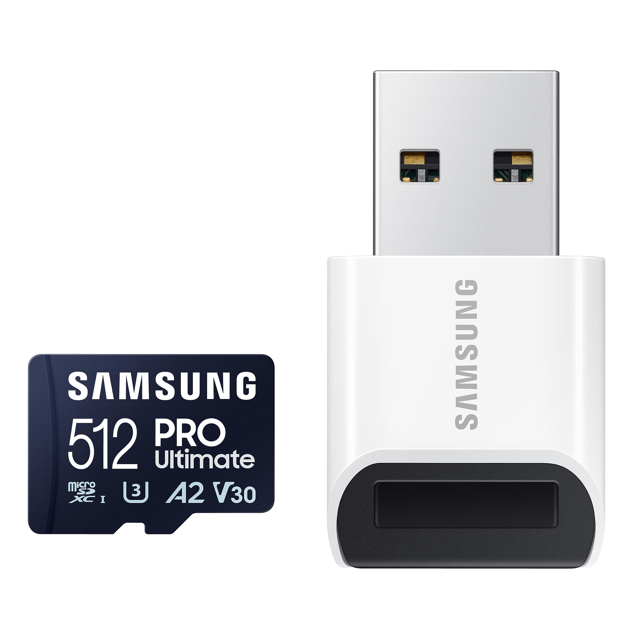 SAMSUNG PRO Ultimate microSD 512GB 200MB/s 4K UHD UHS-I U3 V30 A2 适用于 GoPRO DJI 游戏