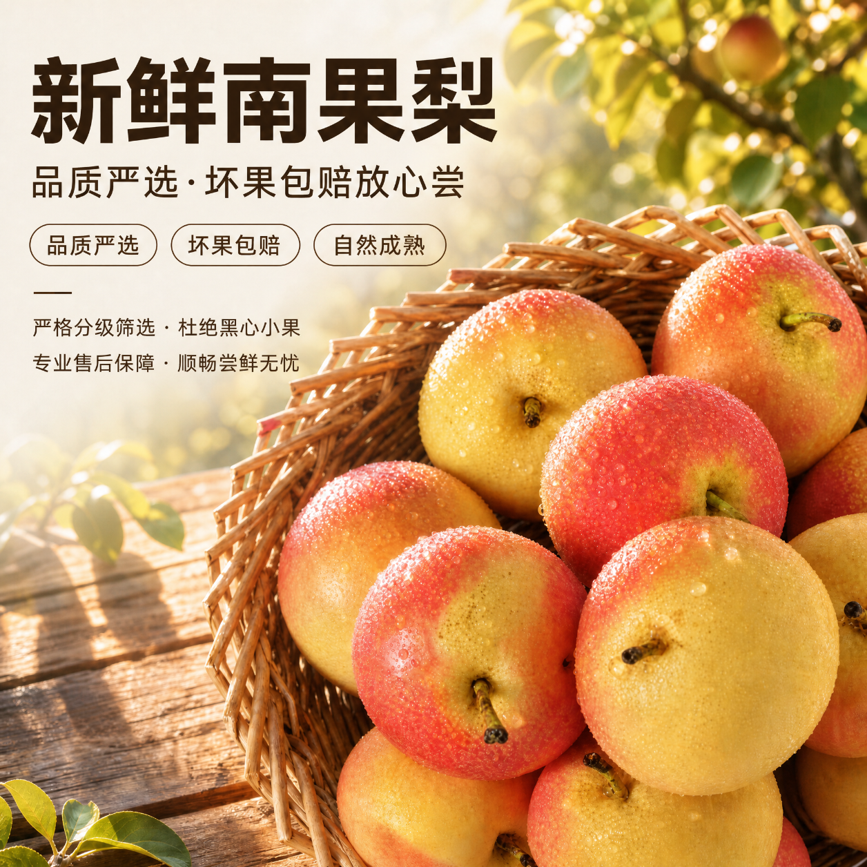 云禾青穗小平房南果梨【多地次日达】东北特产香水梨新鲜水果 【家庭装】黄南果梨 净重4.5斤(小果)