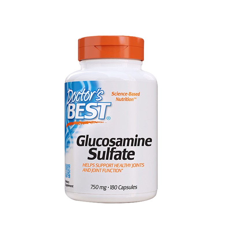 美国doctors best硫酸氨糖氨基葡萄糖胶囊 不含加钙片软骨素  180粒