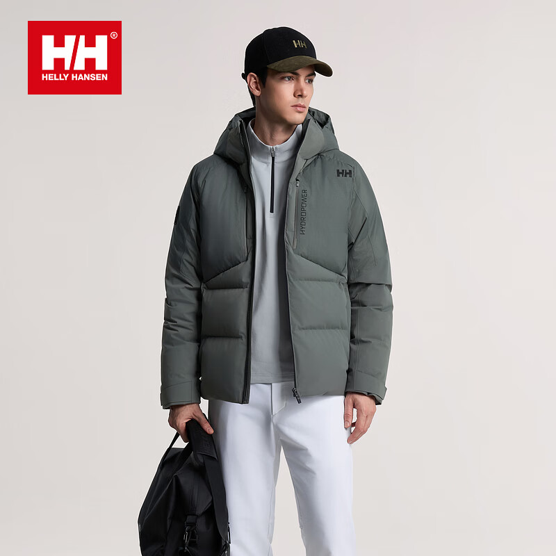 HELLY HANSEN, H/H海丽汉森hh26冬男款HP系列防风拒水鹅绒KEEP HEAT保暖羽绒服 卡其色 2XL