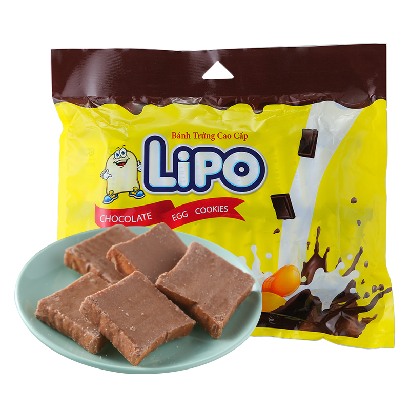 越南进口 Lipo巧克力味面包干300g 零食大礼包(新老包装随机发货) 休闲食品 小吃