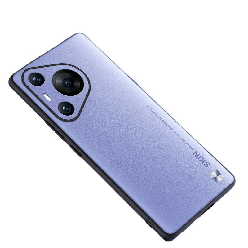 适用华为Pura70手机壳镜头全包素皮软壳保护套Pura70ultr防摔CD纹 经典黑(1个装) P70Pro