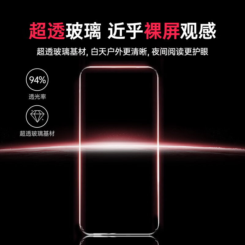 亿色【裸屏手感+抗反射】适用苹果18promax钢化膜iphone18pro防窥手机膜全屏覆盖高清镜头膜防摔抗指纹 【2片】原屏手感高清膜 iPhone 18 Pro Max专用