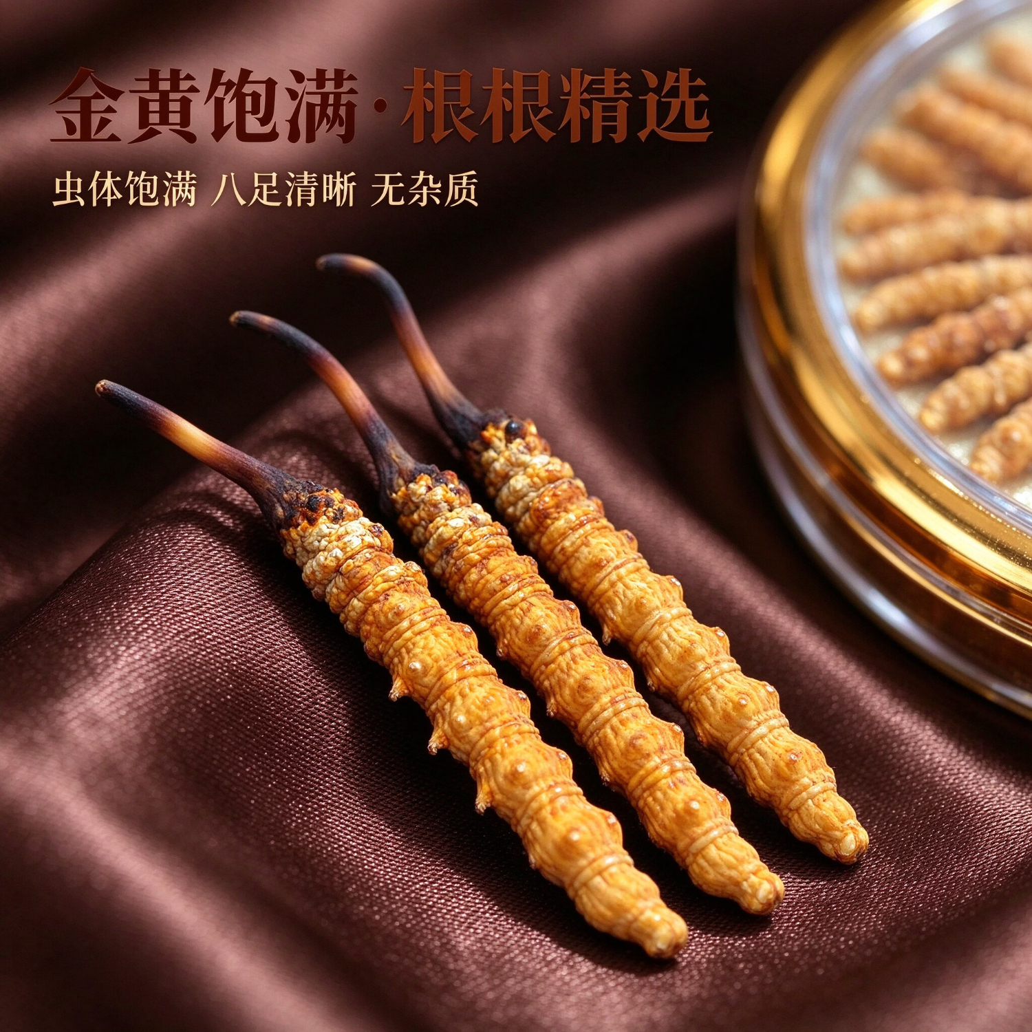大晟有机认证干虫草冬虫夏草礼盒 冻干锁鲜技术 滋补营养 送父母礼盒 30g*1盒 冬虫夏草
