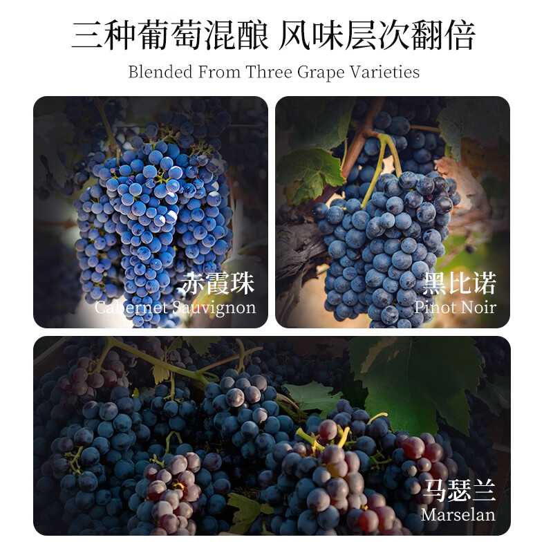 帝月沁香干红葡萄酒13度宁夏国产黑比诺红酒750ml*6瓶整箱装送礼聚会 【微醺小酌】沁香 750ml*4瓶（赠开瓶器）