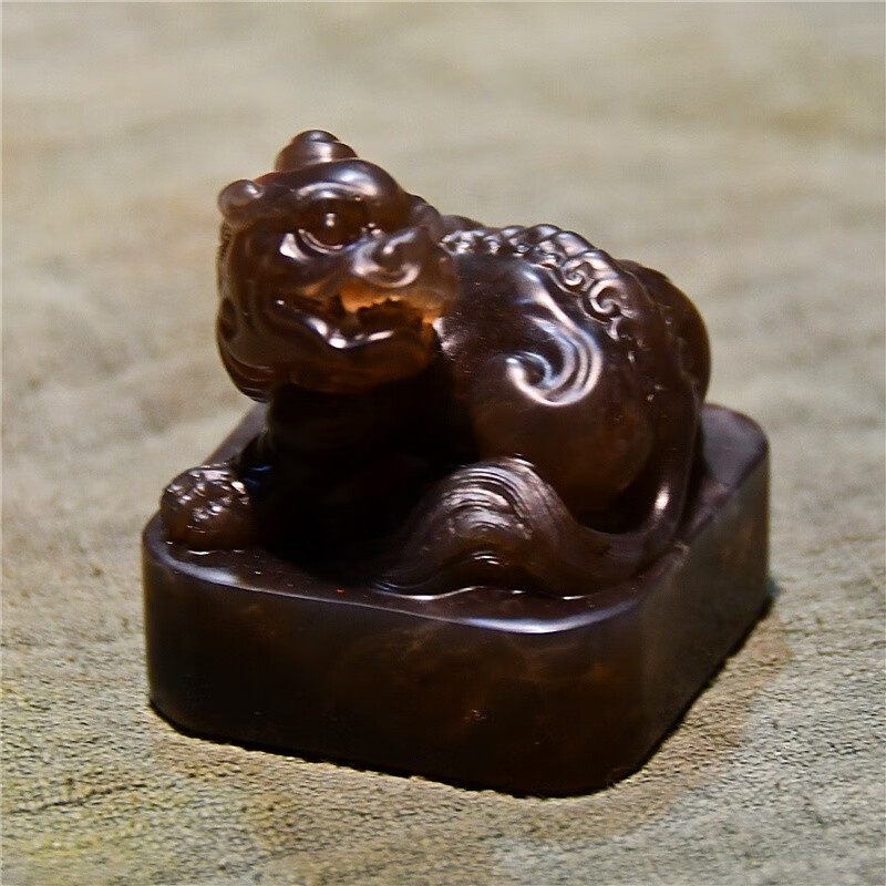 寿山石雕牛角冻印章篆刻章姓名章刻名字石头章包篆刻