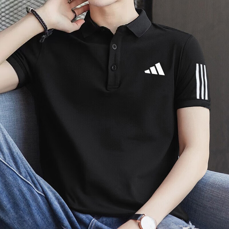 ���ϴ�˹ ��adidas��t����2025�ļ��¿��˶��������·���������˿�ٸ�͸��POLO���� ��ɫ�ٸ�-������-ɹͼ��5��Ԫ�� 2XL (185)