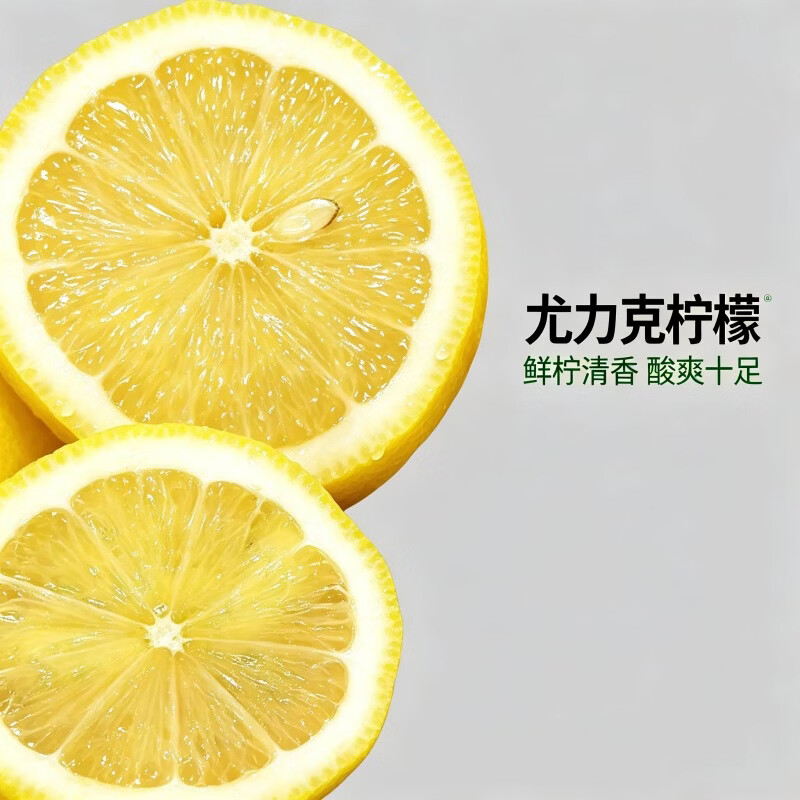 正宗尤力克有籽柠檬新鲜水果薄皮多汁批发鲜果奶茶泡水专用整箱 带箱1-1.5斤正宗尤力克有籽黄柠檬单果重70-130克