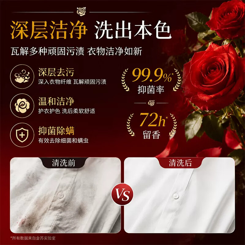 格拉斯玫瑰酵素香氛洗衣液72H持久留香去污抑菌除螨母婴无磷3.6斤 【玫瑰盛放持久留香】一瓶装