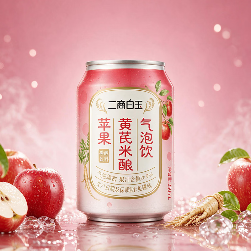 白玉苹果黄芪米酿气泡饮250ml 4罐*250ml