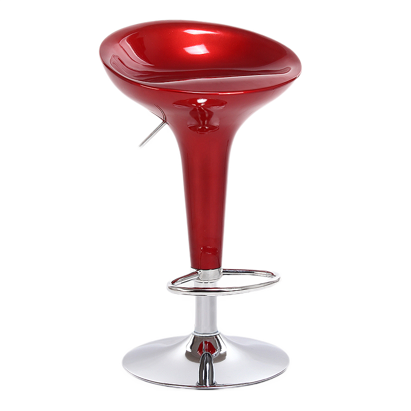 迈亚 吧台椅高脚凳现代简约升降椅高凳子家用吧椅前台椅子酒吧桌椅北欧 红色-加大底盘