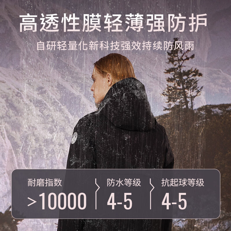 玛莎黑金【鹅绒｜可脱卸内胆】三合一户外鹅绒冲锋羽绒服情侣款连帽鹅绒服 白色 【鹅绒｜可脱卸内胆】 S (165)