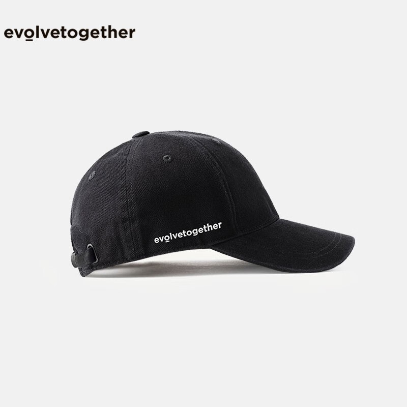evolvetogether帽子 四季休闲潮流黑色棒球帽 刺绣男女