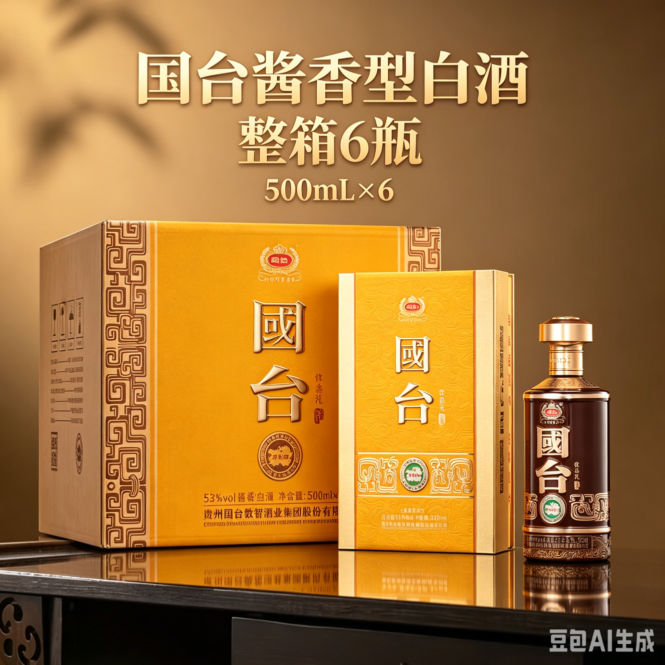 国台 53度 酱香型 白酒 高端酒 送礼酒 酒 53度 500mL 1瓶 国台优品礼