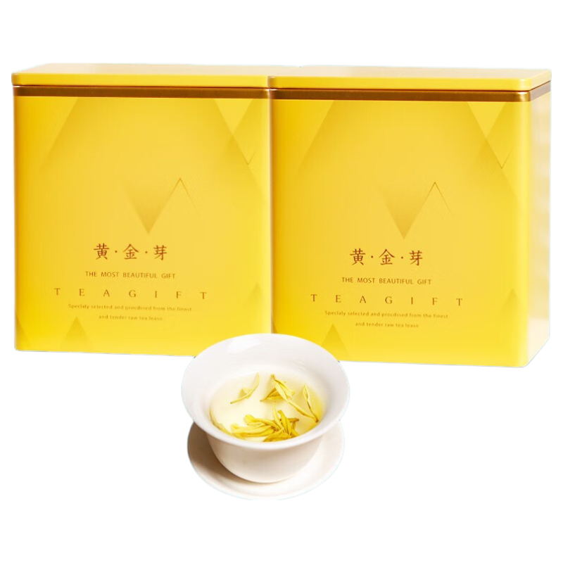 源聞白茶安吉白茶绿茶茶叶黄金芽2026年新茶明前特级奶白茶送礼礼盒装 2026新茶实惠装100克*2罐
