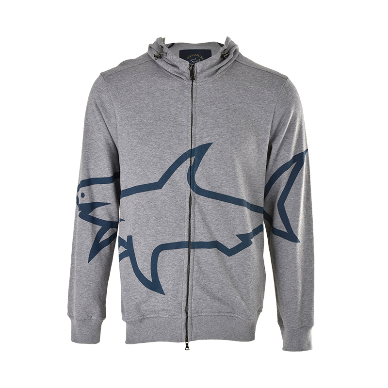 保罗与鲨鱼(paul&shark) /夹克男保暖印花棉质连帽运动秋冬季夹克奢