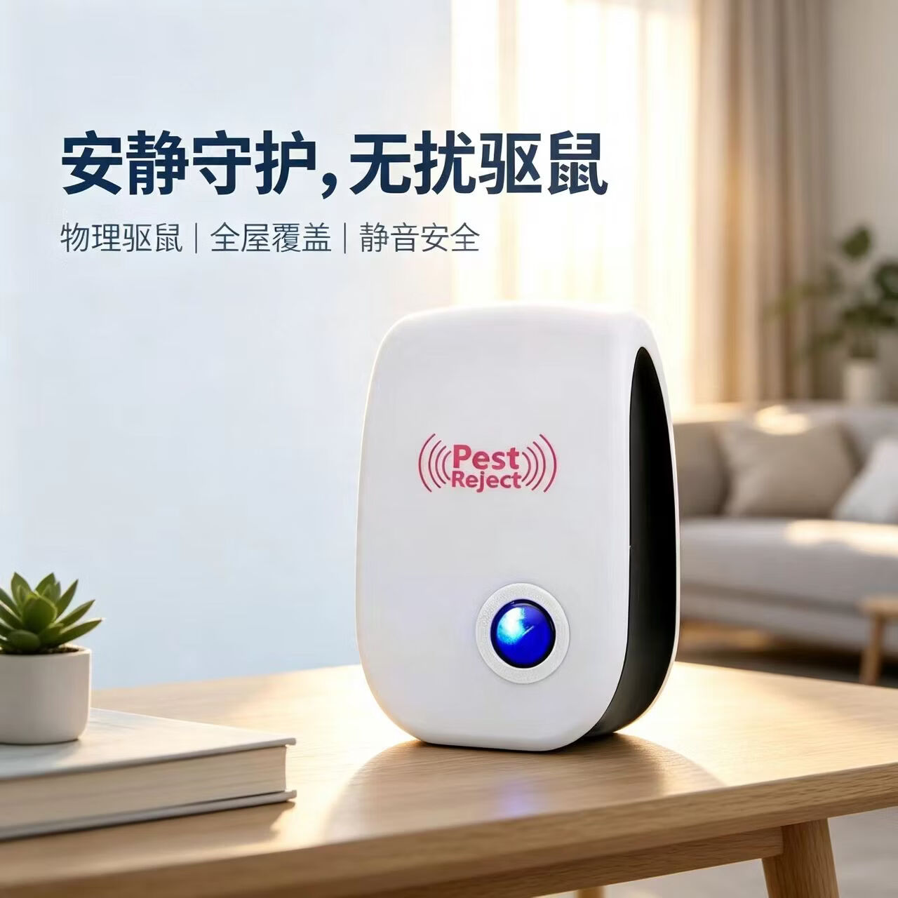 超声波驱鼠器智能电子强力驱赶老鼠驱蟑螂驱苍蝇驱蚊子智能变频款 【体验款1个】贵在运费不推荐