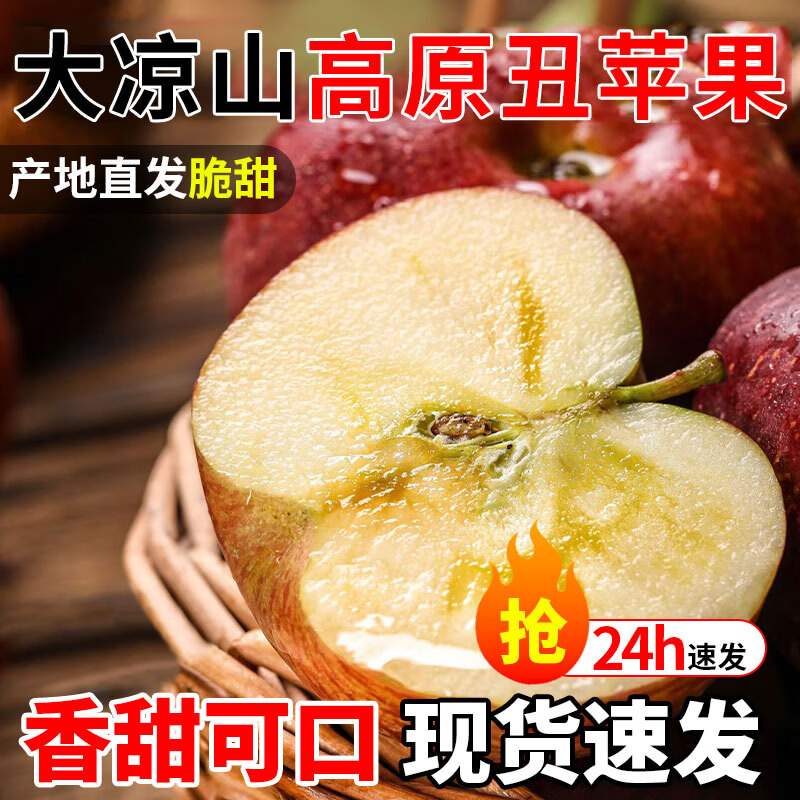 勿语大凉山盐源冰糖心丑苹果 新鲜现摘高原孕妇水果 【超大鲜果巨无霸】5斤装大果单果245g+ 京东折扣/优惠券