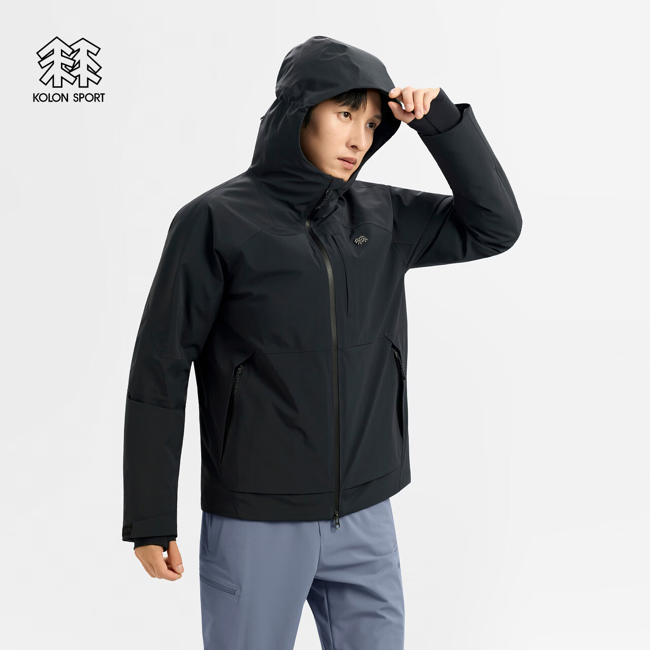 KOLON SPORT/可隆户外羽绒服 男士透湿防风耐磨防水羽绒服冲锋衣