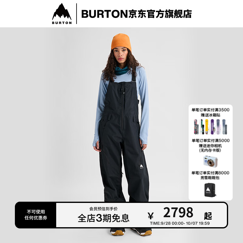 BURTON伯顿26-27雪季新品女士Reserve 2L 滑雪背带裤防泼水302701 3027010A04RG XS