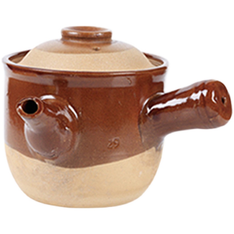 传统老式熬药壶 耐高温燃气明火土陶养生煲中药罐熬药煎药土砂锅 半釉