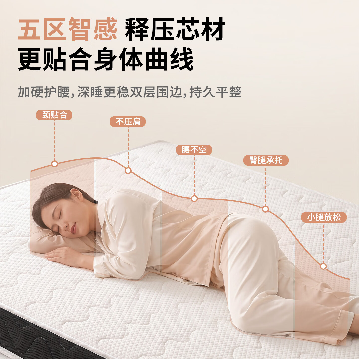 惠寻椰棕床垫榻榻米专用可定制折叠垫子0胶护脊软床加硬神器乳胶垫子 天丝【护脊微硬】长棕丝3E椰棕 +1cm乳胶 7cm厚 1.8米*2米(默认折叠款 )