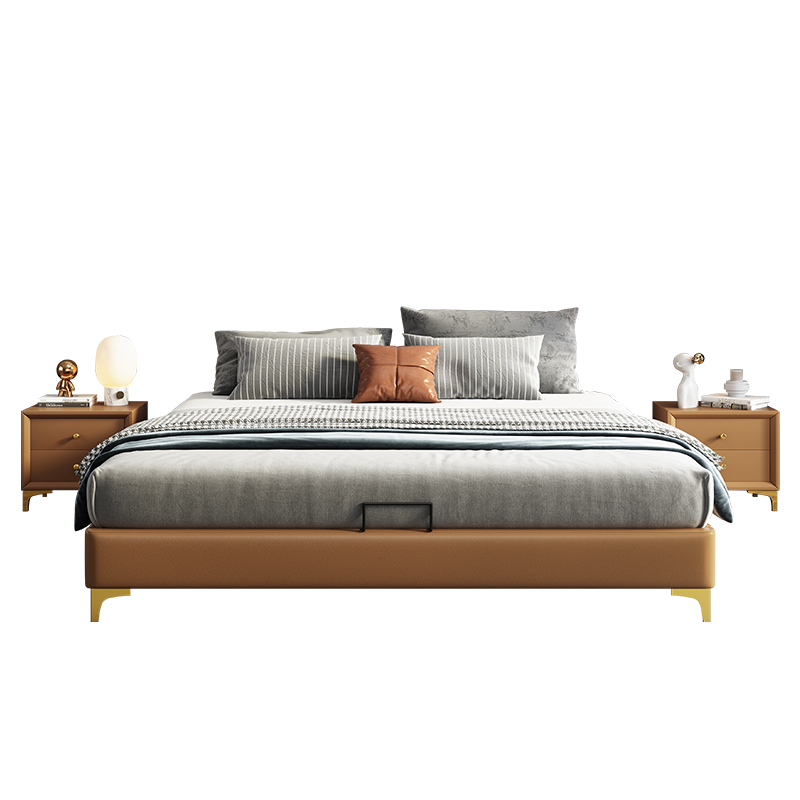 费杰罗 床 日式榻榻米床架现代简约双人地台床无床头民宿出租屋落地矮床 601# 1.5*2m单床