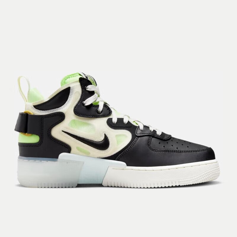 耐克(nike)休闲板鞋男新款af1 mid react减震运动鞋空军一号高帮休闲