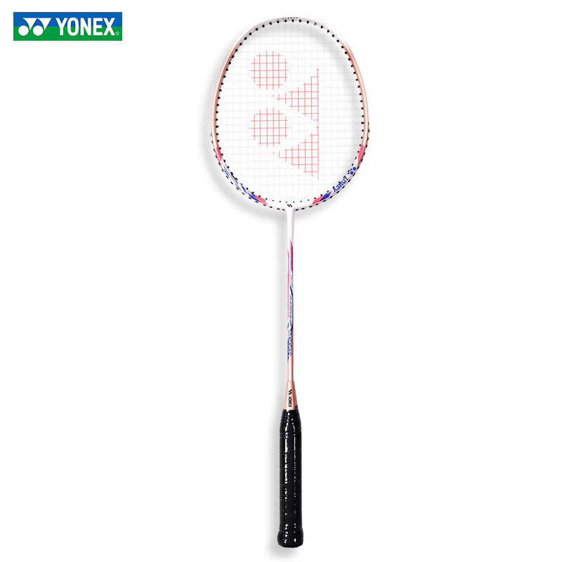 尤尼克斯（YONEX）二手羽毛球拍9成新碳素一体耐用纤维超轻成品拍单拍NR7000I白粉 次品C断线