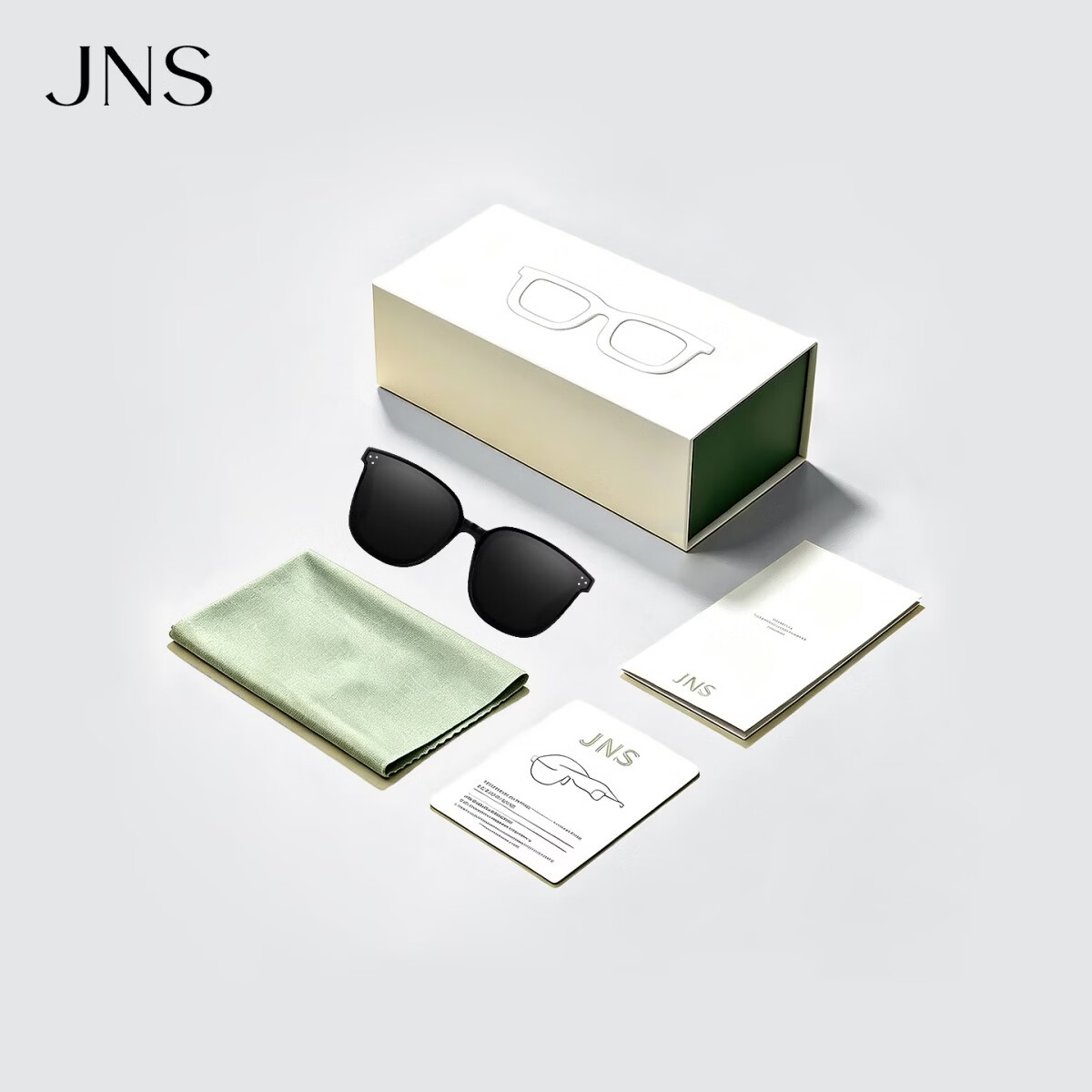 JNS韩版时尚明星同款百搭高级感墨镜大脸显小太阳镜遮阳防晒防紫外线 时尚黑框灰片【进口板材】