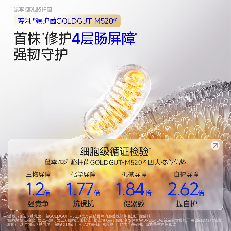万益蓝WonderLa小蓝瓶肠道益生菌4.0益生元成人孕妇400亿即食乳酸菌食品 10瓶*1盒