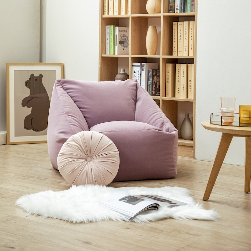 豆袋沙发 豆包沙发凯撒布兰卡懒人豆袋沙发莫兰迪色北欧法式丝绒可