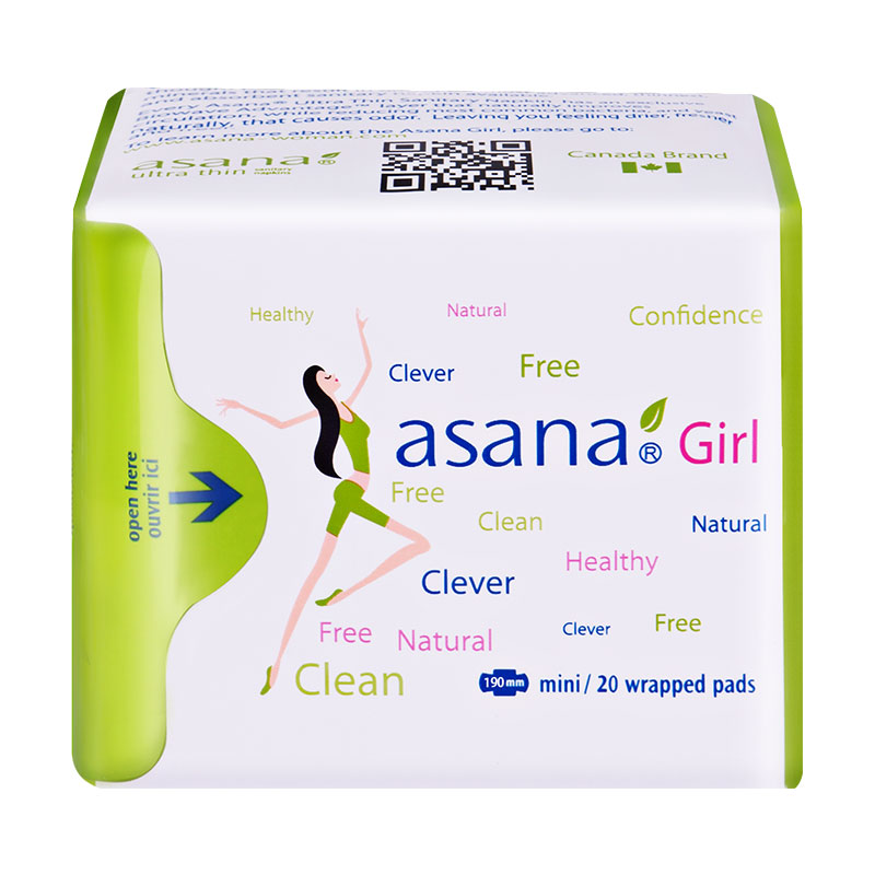 asana阿莎娜超薄棉柔190mm日用卫生巾姨妈巾芯体抑菌透气亲肤瞬吸干爽 迷你巾 190mm 100片 [5包]