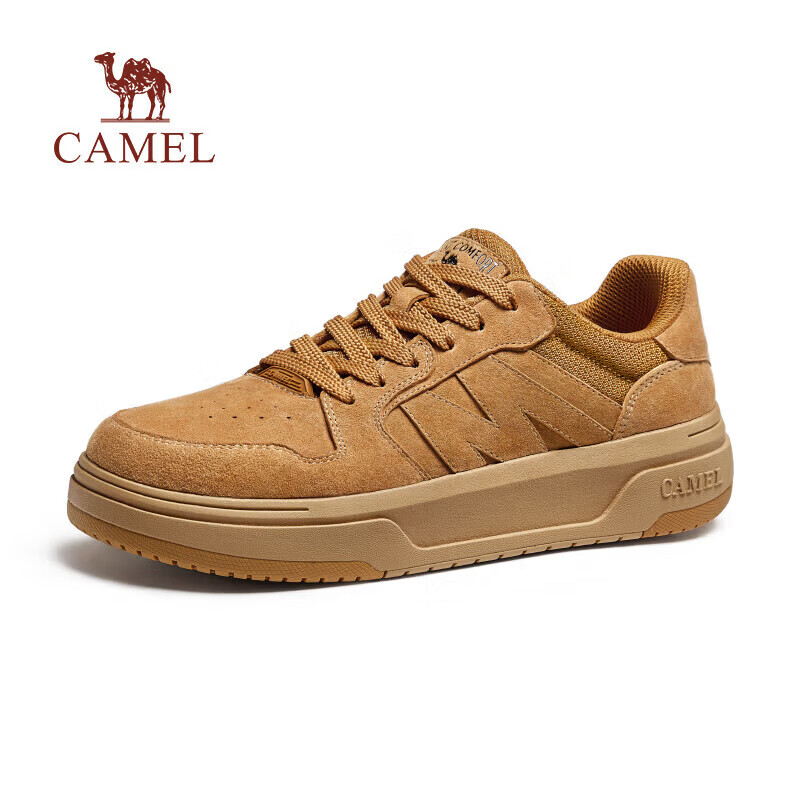 骆驼（CAMEL）沙丘复古厚底轻盈耐磨抓地潮流休闲滑板鞋男 G15AX48079 驼色 41